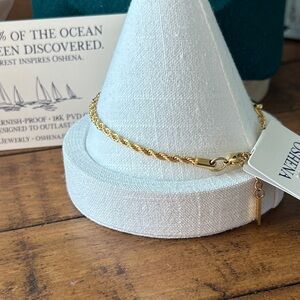 Oshena designer beachwear Gold rope Bracelet New Release!